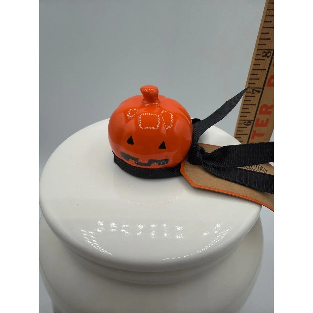 Rae Dunn Peanuts Snoopy Spooky Treats Halloween Canister Pumpkin Lid 2026 NWT